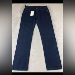 Vustra mens dark wash blue denim straight leg jeans size 30x32